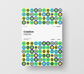 Vertical corporate identity A4 report cover. Abstract geometric vector business presentation design layout. Amazing company front page illustration brochure template.