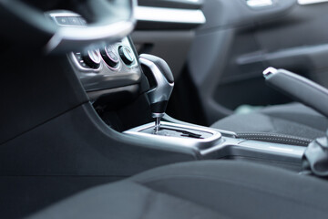Obraz na płótnie Canvas Passenger car interior. Selective focus.