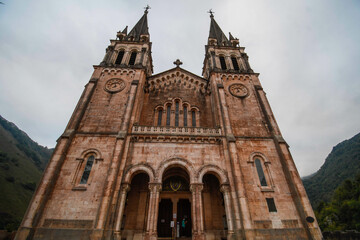 Fototapeta na wymiar Basilica of Santa Maria de la Real de Covadonga