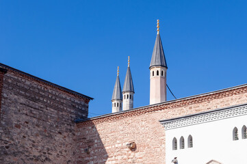 Fototapeta na wymiar Topkapi Palace architecture of the Ottoman era.