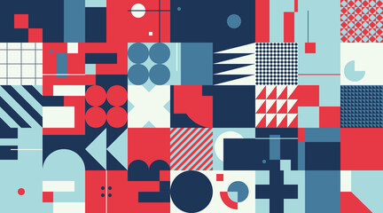 Obraz premium Colorful Geometric Vector Pattern Design