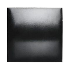 Black paper cover for vinyl LP record isolated on white.