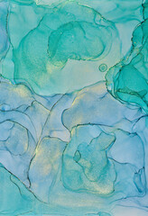 Alcohol ink art.Mixing liquid paints. Modern, abstract colorful background, wallpaper. Marble texture.Translucent colors