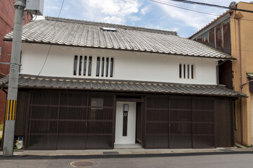 Old and traditional Japanese merchant house preserved in Sanda city, Hyogo, Japan