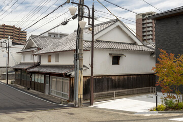 Old and traditional Japanese merchant house preserved in Sanda city, Hyogo, Japan
