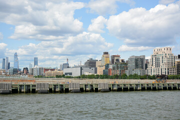 New York, NY, USA - June 21, 2019: Hudson River Park in Manhattan