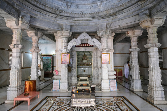 The Shree Jain Swetamber Gauri Parswanath Temple in Tezpur on November 14, 2020 in Assam, India.