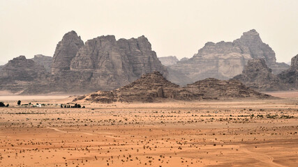 Fototapeta na wymiar Wadi Rum, Jordan as a new filming location destination