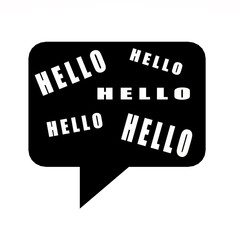 Hello text in bubbles. world hello day is celebrated annually on November 21st. Its main goal is to draw the attention of the general public to the importance of personal communication. Animation