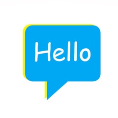 Hello text in bubbles. world hello day is celebrated annually on November 21st. Its main goal is to draw the attention of the general public to the importance of personal communication. Animation