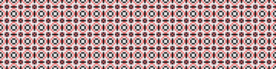 Fototapeta premium Abstract Cross Pattern Dots Logo generative computational art illustration