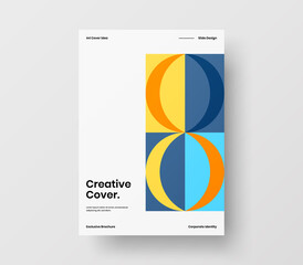 Fototapeta premium Geometric business cover design. Corporate identity abstract vector illustration brochure template.