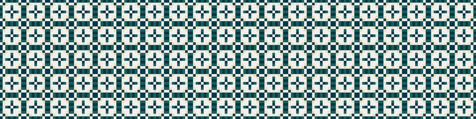 Naklejka premium Abstract Cross Pattern Dots Logo generative computational art illustration