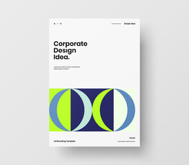 Geometric business cover design. Corporate identity abstract vector illustration brochure template.