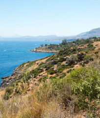 Amazing mediterranean landscape of the "Riserva Naturale orientata dello Zingaro" in Sicily
