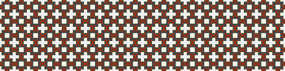 Fototapeta premium Abstract Cross Pattern Dots Logo generative computational art illustration