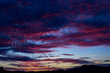 sunset in the clouds