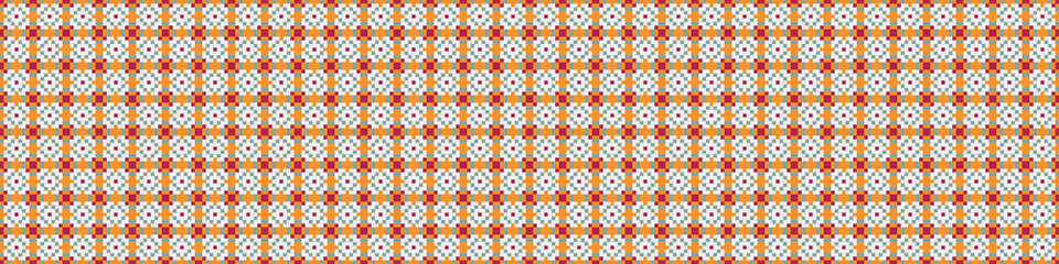 Fototapeta premium Abstract Cross Pattern Dots Logo generative computational art illustration