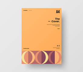 Geometric business cover design. Corporate identity abstract vector illustration brochure template.