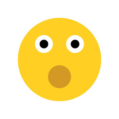 Fototapeta premium Emoji surprise face.