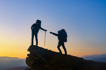 Helping hand on the top.