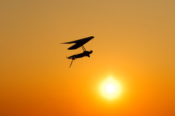Hang glider wing silhouette