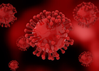 Red Dangerous Virus - 3D