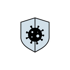 shield coronavirus, protect line illustration icon. Signs and symbols can be used for web, logo, mobile app, UI, UX