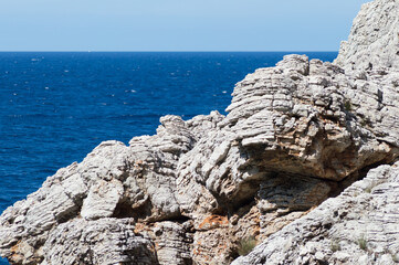 Rocks of the Zingaro natural reserve in Sicily, Italy