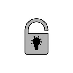 lock, coronavirus line illustration icon. Signs and symbols can be used for web, logo, mobile app, UI, UX