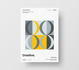 Geometric business cover design. Corporate identity abstract vector illustration brochure template.