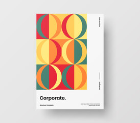 Geometric business cover design. Corporate identity abstract vector illustration brochure template.