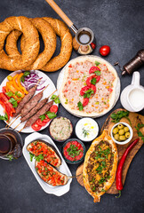 Traditional Turkish or Middle eastern dishes