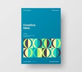 Fototapeta premium Geometric business cover design. Corporate identity abstract vector illustration brochure template.