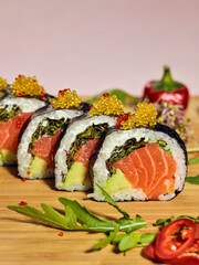 Salmon California Set Closeup