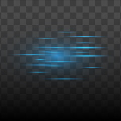 Glow isolated blue light effect, lens flare