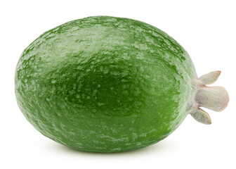 Feijoa isolated on white background, clipping path, full depth of field
