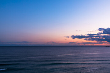 (千葉県-風景)房総の夕暮れの海岸風景１