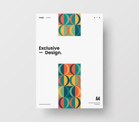 Geometric business cover design. Corporate identity abstract vector illustration brochure template.