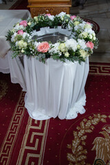 floral arrangement for a baptismal font in Romania 2020