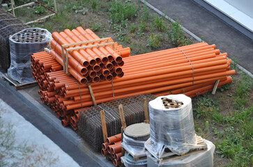 Stacked PVC pipe