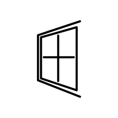 window icon isolated on white background from furniture collection. window icon trendy and modern window symbol for logo, web, app, UI. window icon simple sign. icon flat illustration.