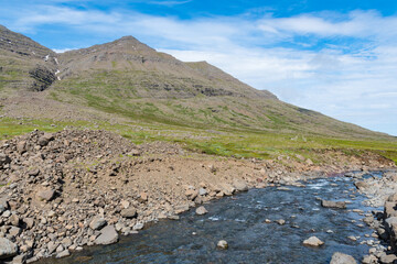 Mountain Bulandstindur in Berufjordur in Iceland