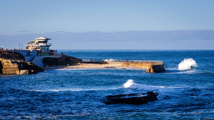 King tides at the La Jolla Cove, San Diego, CA