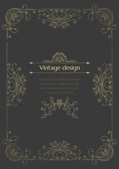 Vintage floristic design template