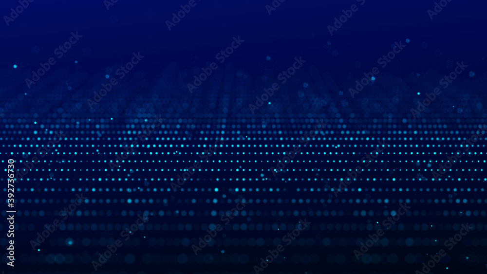 Poster network connection structure. technological black background. big data visualization. 3d rendering.