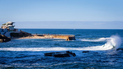 King tides at the La Jolla Cove, San Diego, CA