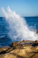 King tides at the La Jolla Cove, San Diego, CA