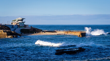 King tides at the La Jolla Cove, San Diego, CA