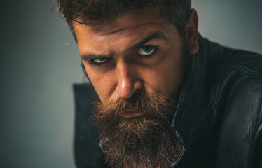 Sexy man face. Imposing guy. Mens beauty, fashion portrait.